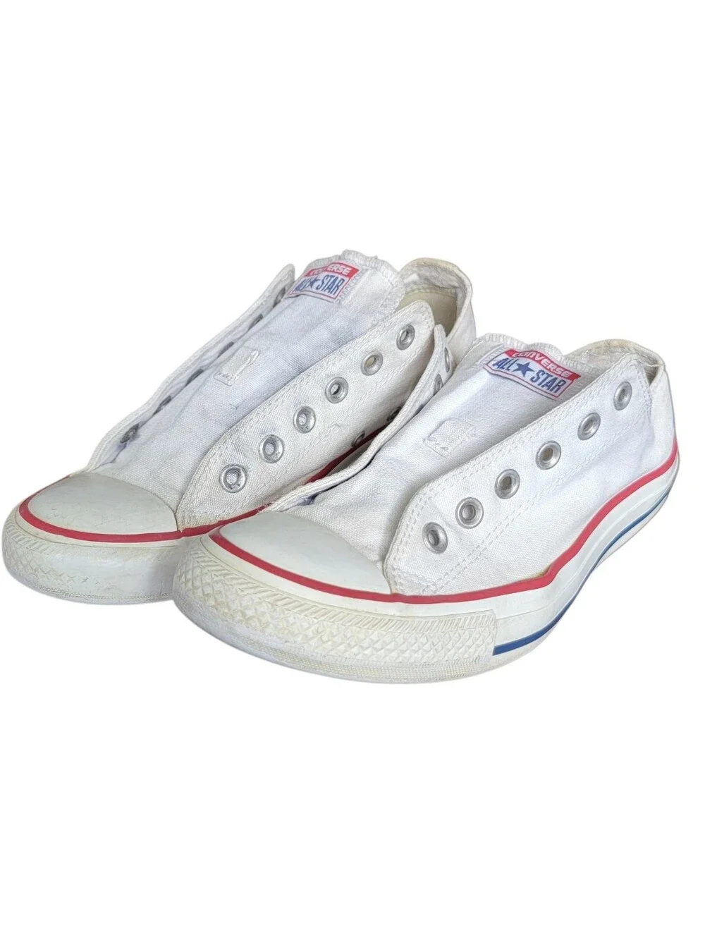 Converse Women's White Slip-On Canvas Sneakers - Picture 1 of 13